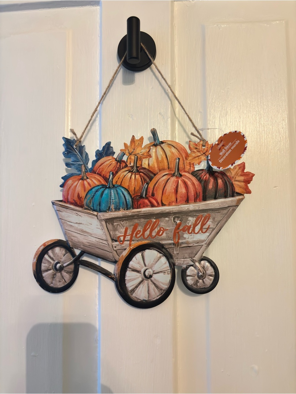 Hello Fall Pumpkin Wheelbarrow Wall Décor - Unbranded